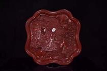 Folk Collection Old and red lacquered ware pendulum disc diameter 36 cm