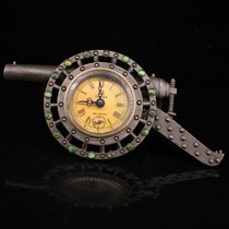 Folk collection of old and Qing pure copper inlaid gemstone classical Western watches