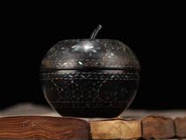 Folk Collection Old Snail Lacquered Ware Apple Box High 6 cm