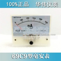 Huawei instrument pointer type DC MILLIAMP AMMETER 69C9 type 10 20 50 100 200 300 500MA