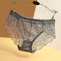 Transparent lace sexy womens underwear incognito low waist breathable hot briefs female cotton crotch hip new product