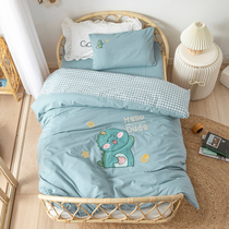 Class A full cotton washed cotton kindergarten quilted with three sets of pure cotton afternoon nap Childrens baby baby bedding six pieces