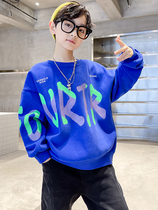 Boy CUHK Tong Wei Clos Han Fan Early Spring Long sleeves Head blouses Dont make foreign air letters Undershirt Casual Child Clothing