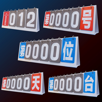 Scoreboard Two-color mark Code card Place card Day card Cumulative number table card Inverted time card Current number card