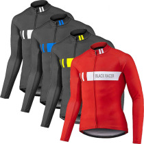 Black Racer Long Sleeved Bicycle Costume Mens Bicycle Package Simple Cycling Costume