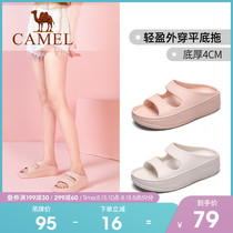 Camel brand camel womens shoes 2021 summer beach shoes vacation style wear flat slippers female summer muffin female drag