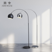 Italian light luxury floor lamp design sense without main lamp living room modern Nordic fishing lamp minimalist sofa vertical lamp