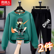 Fried Street Boy Clothing Boy Suit Trends Spring Autumn 2022 New Big Child Trendy Handsome Sports Spring Clothing Childrens Clothes