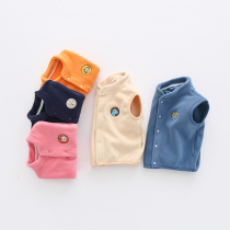 Baby outside wearing waistcoat spring autumn baby autumn winter vest Fall Horse clip Childrens autumn clothes boy Cavet shoulder female damp