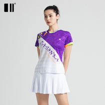 New single and double number badminton suit short-sleeved suit mens quick-drying air table tennis tennis suit suit womens spring and summer
