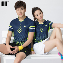 (Quick-dry) Single and double badminton suit womens suit mens short sleeve shirt badminton shorts womens sports culottes