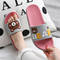 Bear sandals women Summer home cute home non-slip home indoor couples wear ins slippers male summer