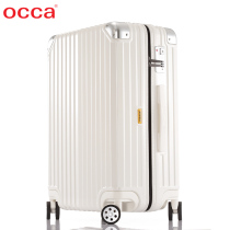 OCCA pure PC light zipper box 20 inch universal wheel female net red trolley box 24 inch candy color travel boarding box