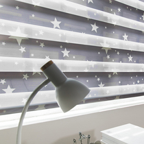 Euroman star Nordic ins wind curtain Louver roller shutter Soft yarn curtain Kitchen toilet Waterproof shading roll pull type