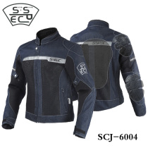 SSPEC motorcycle fall-proof off-road racing mesh denim Motorcycle riding suit jacket SCJ-6004