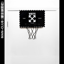 Trend cram] OWF tide card basketball OFF home wall-mounted rebounding indoor outdoor basket WHITE