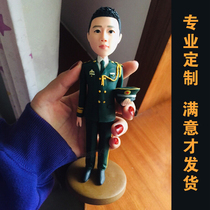 Soldier soft pottery doll photo customized live-action doll to customize DIY clay figure wax figure birthday lover gift