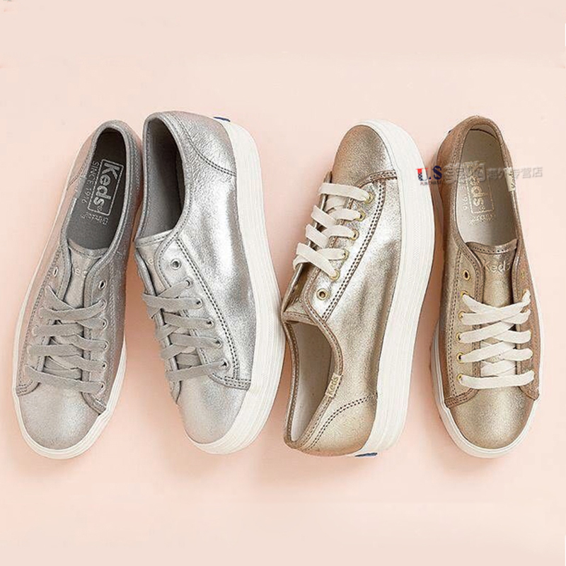 Keds 2018 spring and summer European and American fashion wild metal face ladies low shoes casual shoes WH57303