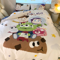 Toys Total Mobilization Cartoon All Cotton Four Sets Secondary Yuan pure cotton Bath light annual bed Bedding Dormitory three sets