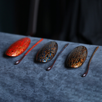 Such as shuttle lacquer tea Indian small leaf red sandalwood tea spoon tea shovel spoon kung fu tea set tea ceremony accessories 0744