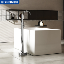 Biyang bathtub faucet All copper floor faucet In-wall vertical faucet Shower Hot and cold water inlet faucet