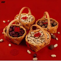 Early birth of precious children Wedding press bed ornaments basket small template decoration Daquan Men and women square wedding room decoration supplies basket