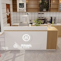 Modern simple milk tea shop cashier net red dessert shop small bar table drink shop counter corner custom made