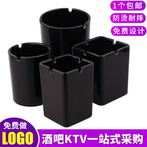 Melamine bar ashtray ins trend KTV Internet cafe hotel Internet Cafe creative windproof personality large black ashtray