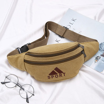 Waist bag mens work site men and women messenger bag mobile phone bag fitness sports running waist bag belt fashion all-match