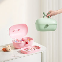 Childrens hair accessories storage box hairpin headwear girl cosmetics dresser jewelry head rope desktop layered jewelry box