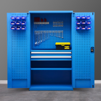  Hardware multi-function double-door tool cabinet locker Heavy-duty safety workshop parts cabinet Drawer-type iron cabinet