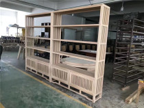 Bookcase Bookshelf Cabinet Office Hotel Minjuku Book room antique made old New Chinese wine cabinet Flower cabinet Bogu frame