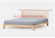 Solid wood imitation ancient retro round large bed hotel Minjuku Villa Bedroom room New Chinese fashion Personality Double Bed