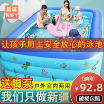 Xinjiang Ya swimming pool Summer inflatable home thickened children outdoor large childrens pool Family pool