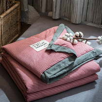 Japan-style all-washed cotton air conditioning by four sets of summer cool quilted by single double summer by student thin quilt Spring and autumn quilt core