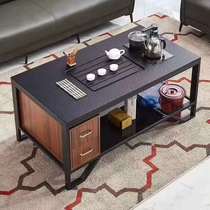 Office Home Fire Burning Stone Solid Wood Oak Qigong Fu Tea A Few With Fully Automatic Multifunction Tea Set Living Room Stone Tea Table