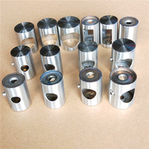 Stainless steel handrail guardrail column fittings round steel connectors single and double tooth glass fittings