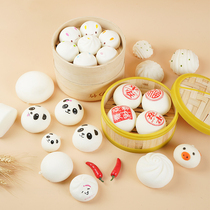 Simulation buns soft steamed buns slow rebound gourmet childrens early education props film and television food model decompression toy steamer