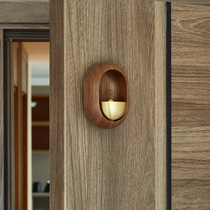 Wind Bell Suction Door Style Brass Black Walnut Wood Doorbell Pendant Dopamine Day Style Open Door Prompt Magnetic Bell Gift