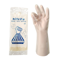 White transparent Nitrile nitrile gloves Oil-resistant acid and alkali-resistant hand-torn duck gloves Kailinlong thickened section