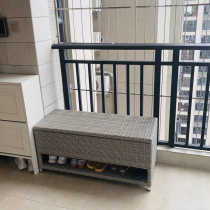 Outdoor garden waterproof sunscreen vines Multifunction Shoe Cabinet Balcony can sit for a shoe-changing stool Contained Storage Stool Customised