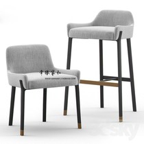 Nordic light luxury metal bar chair personality bar chair high back hotel chair American Home Cafe Bar chair