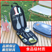 Outdoor tableware portable picnic tool picnic cookware barbecue kitchenware package camping supplies equipment