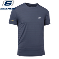 Skecht price sports and leisure summer ice silk round neck breathable running fitness quick-drying clothes female short-sleeved T-shirt men