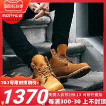 Tim Bailan snow boots mens shoes autumn and winter outdoor high-top big yellow boots warm non-slip Martin boots