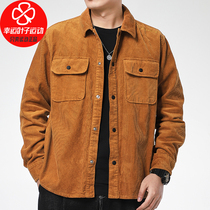 Converse mens jacket 2021 summer new sportswear brown corduroy shirt jacket cardigan 10019954