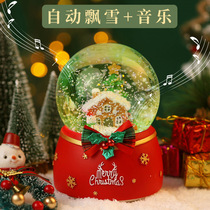 Christmas Water Crystal Ball Float Snowy Colored room Bedroom Decorative Music Bell Desktop Swing A Creative Holiday Gift Woman