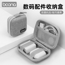 Banan headphone data line to include packaging mobile phone charger network silver Bluetooth headphone box U shield protective set