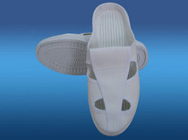 Special anti-static leather four-hole slippers clean room slippers white shoes