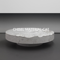 Chiseled cat TABLE New Living Room Alien Imitation Marble Zen water corrugated Marine Shaped Tea Table Round